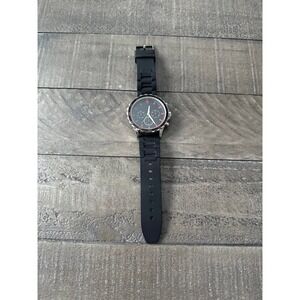 American‎ Exchange Men's Quartz Black Silicone Strap Watch